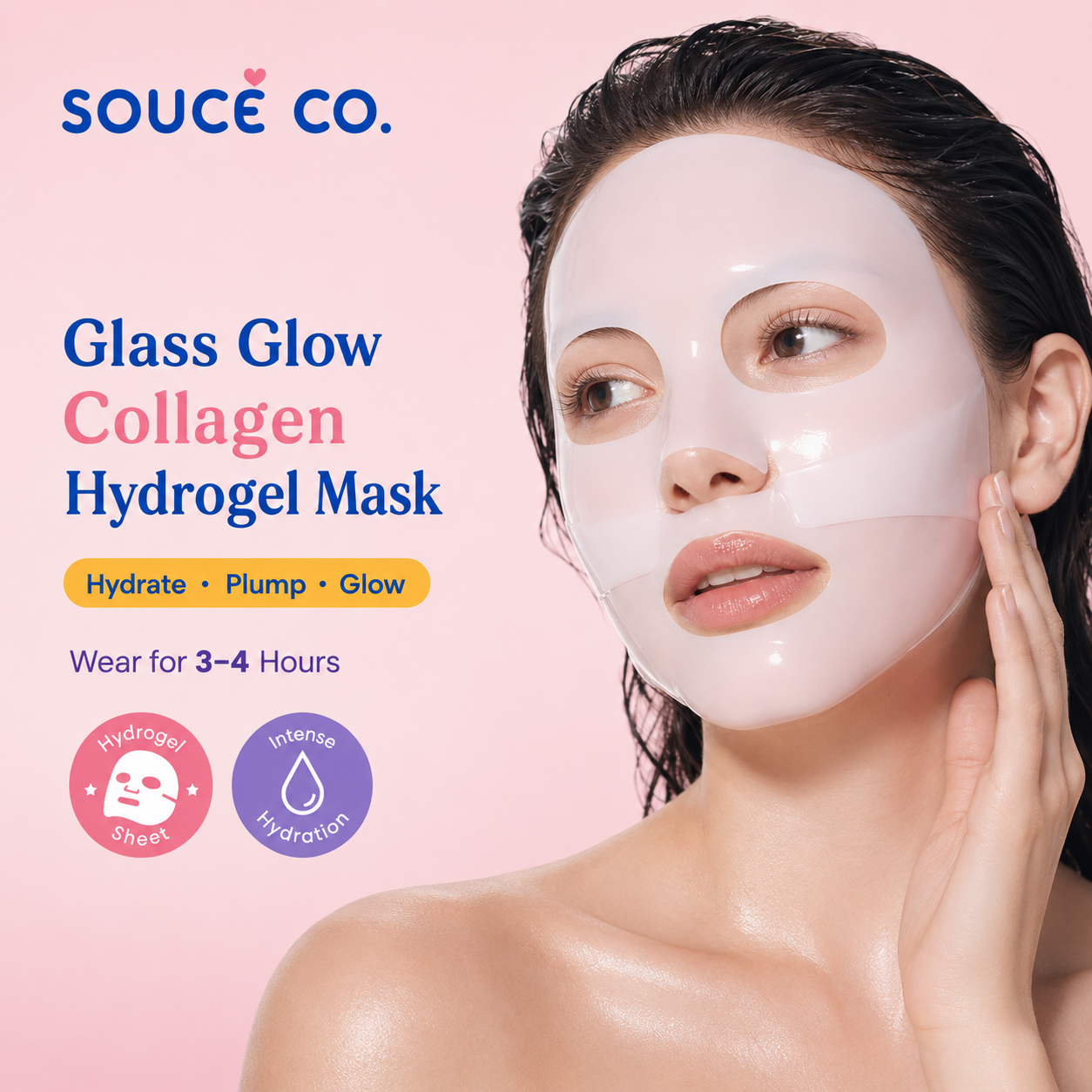 Souce® Glass Glow Collagen Hydrogel Mask