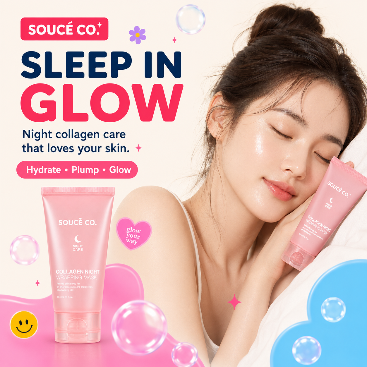 Collagen night wrapping mask