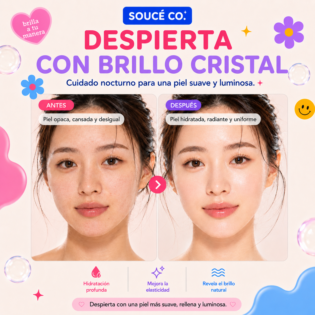 Souce® Mascarilla Hidrogel de Colágeno Glass Glow