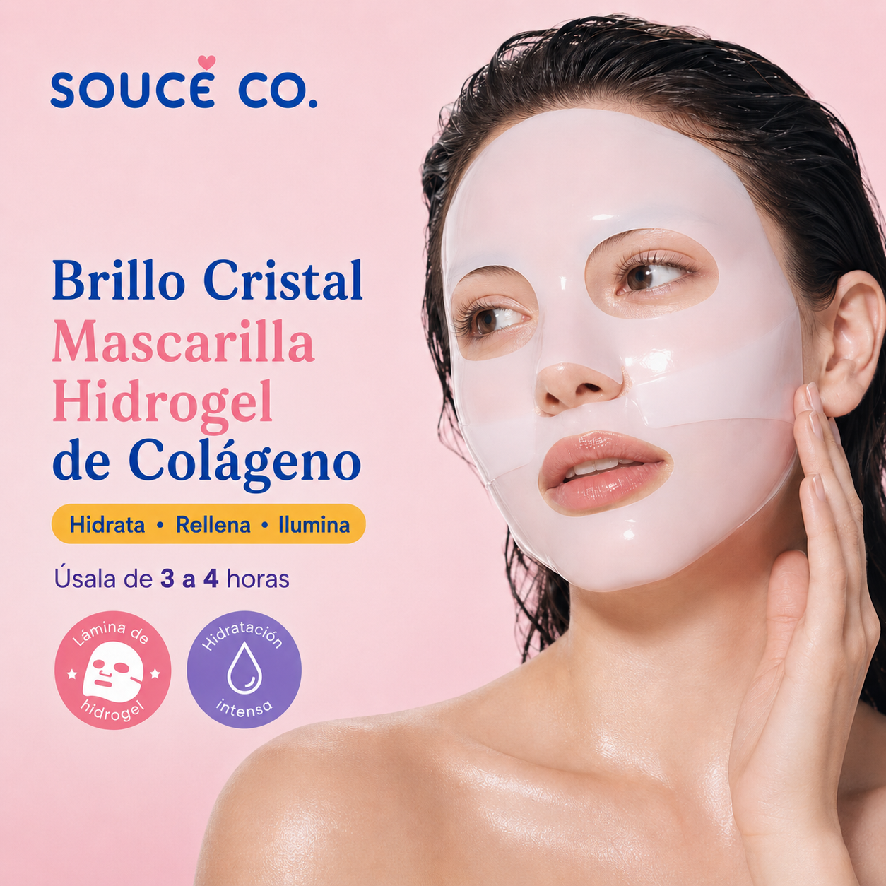 Souce® Mascarilla Hidrogel de Colágeno Glass Glow