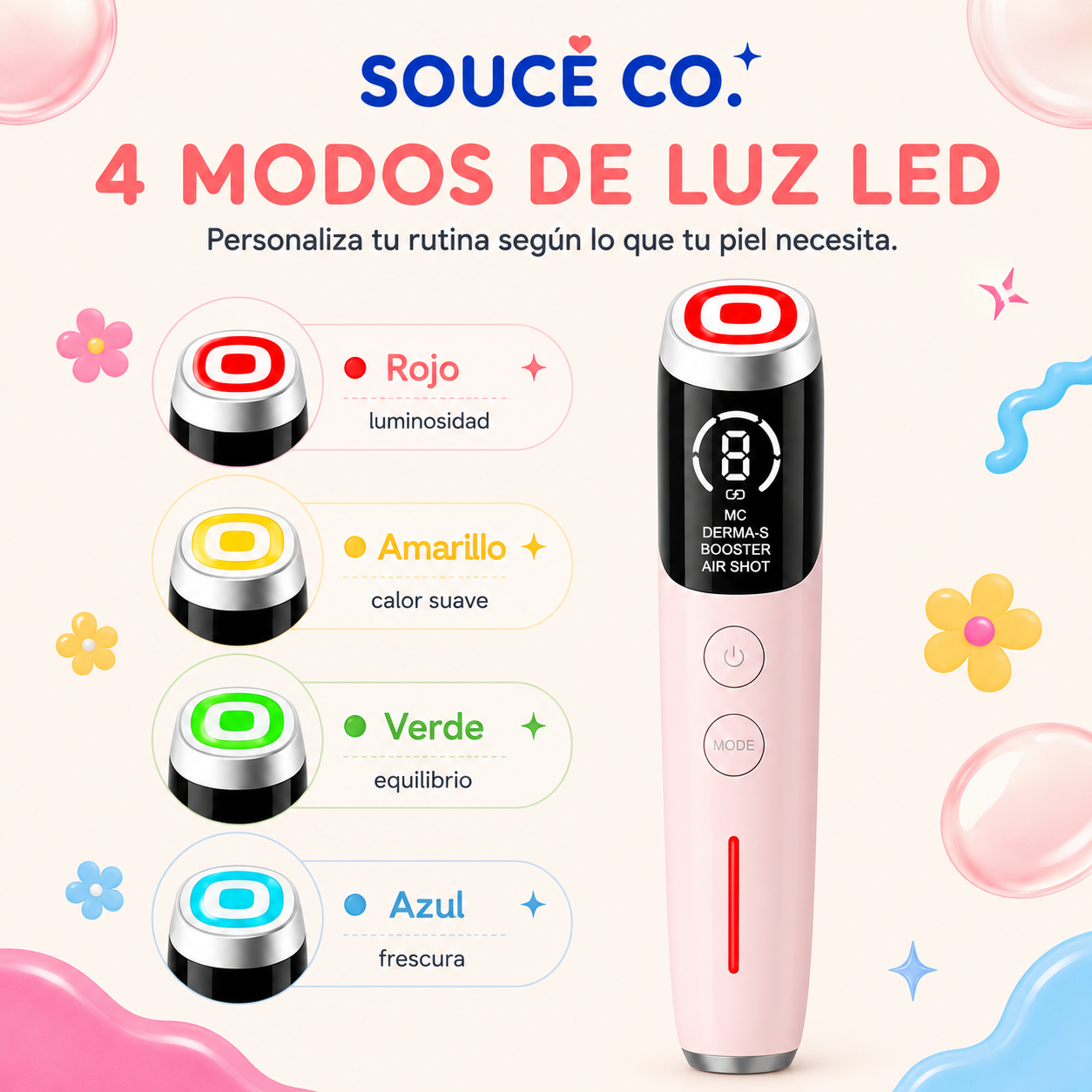 Souce® GlowLift™ - Masajeador Facial 6 en 1