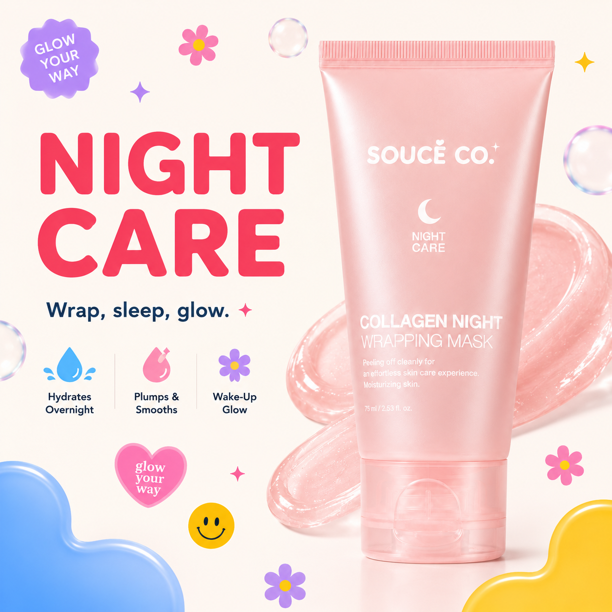 Collagen night wrapping mask