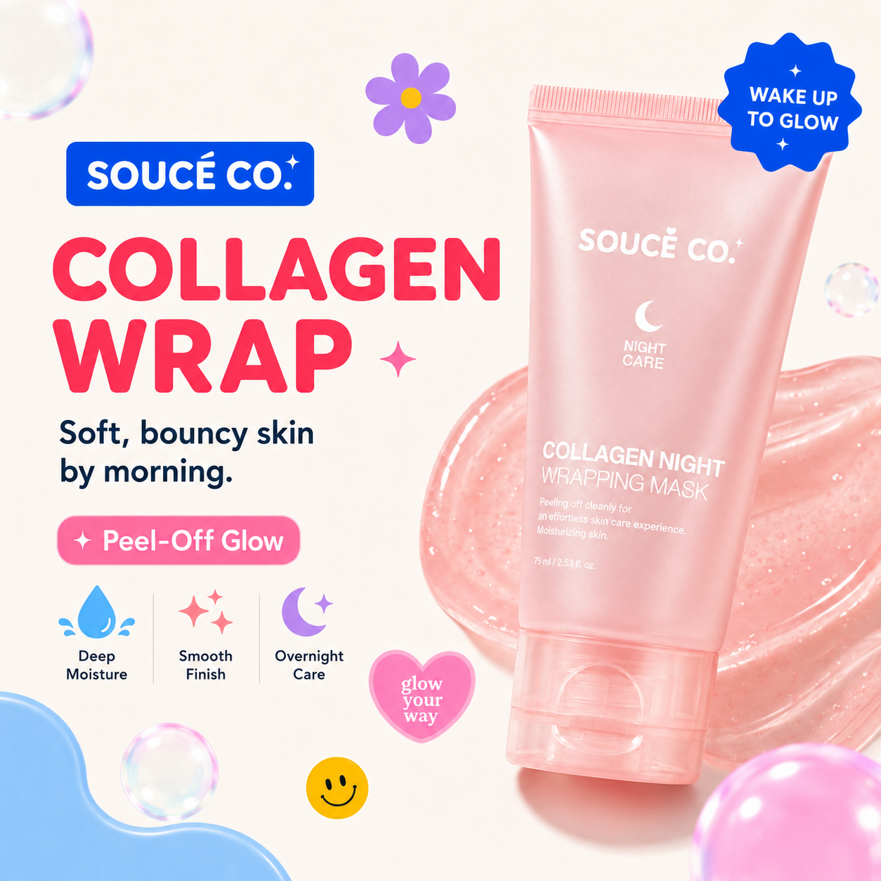 Collagen night wrapping mask