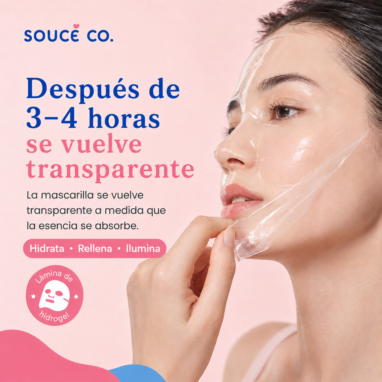 Souce® Mascarilla Hidrogel de Colágeno Glass Glow