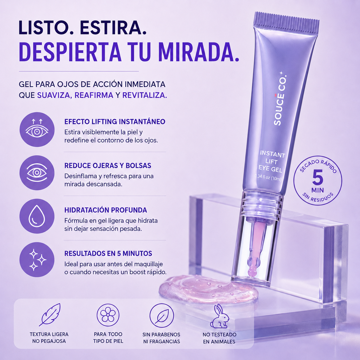 Gel contorno de ojos con efecto lifting instantáneo