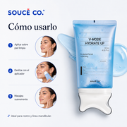 Cómo usar el gel escultor facial SOUCÉ con aplicador gua sha
